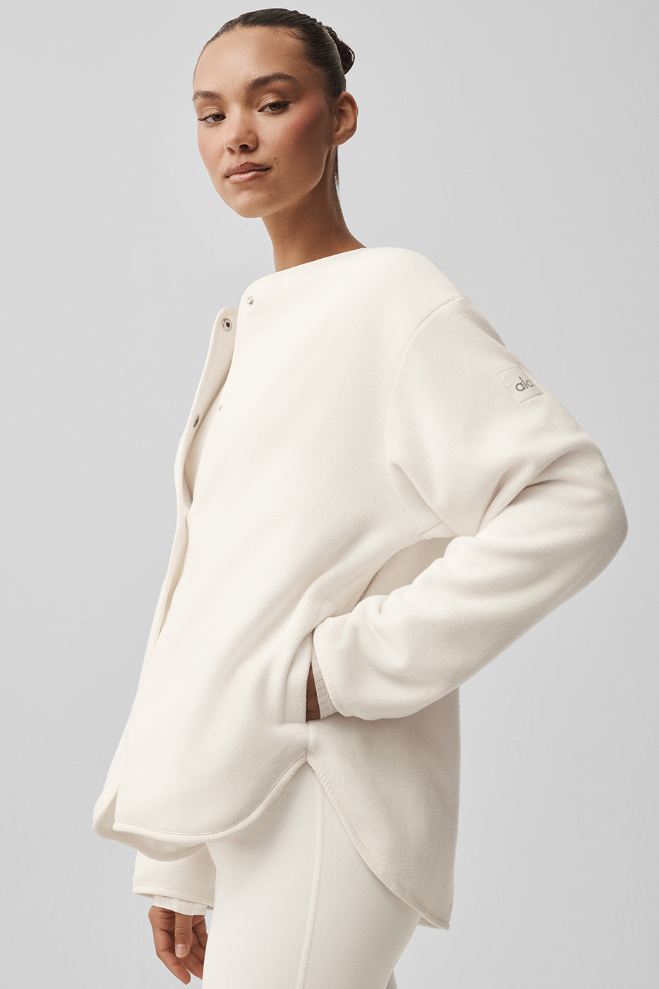 Veste Take Note en polaire - Ivoire