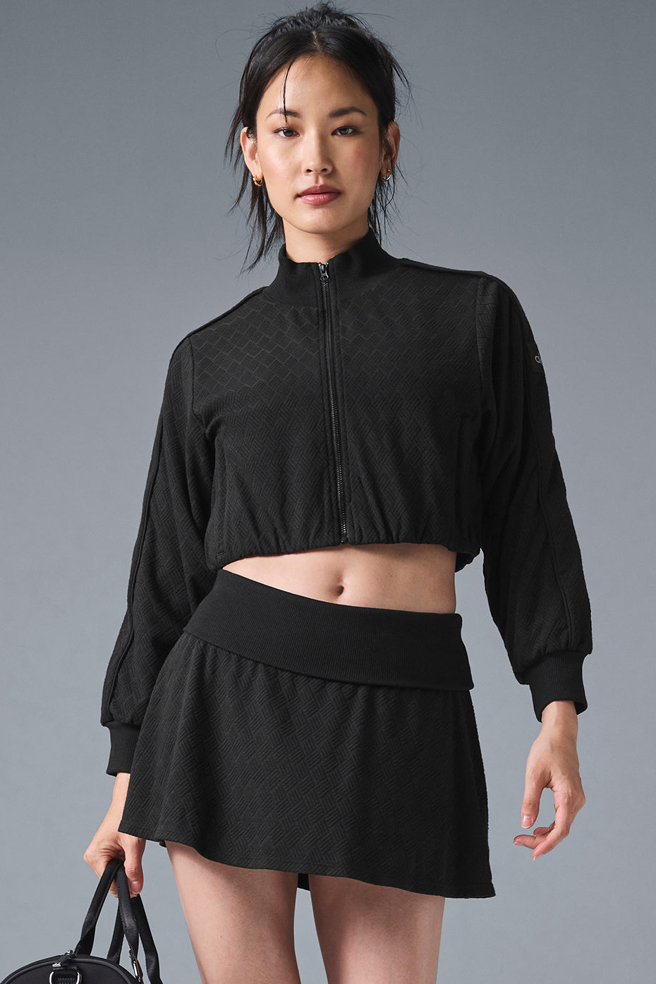 Veste courte entièrement zippée Doubles Only - Noir