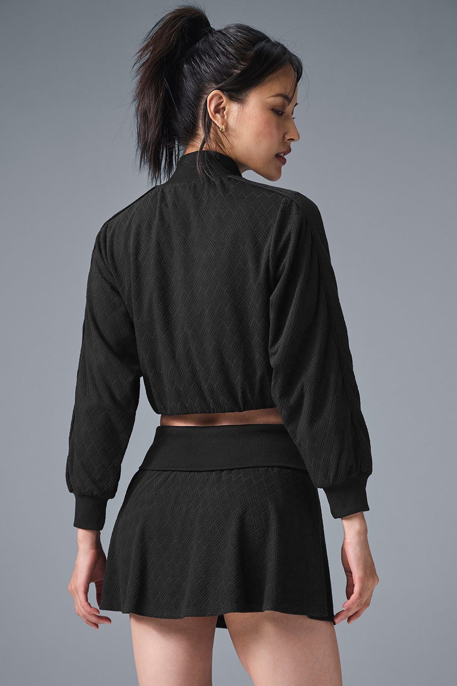 Veste courte entièrement zippée Doubles Only - Noir
