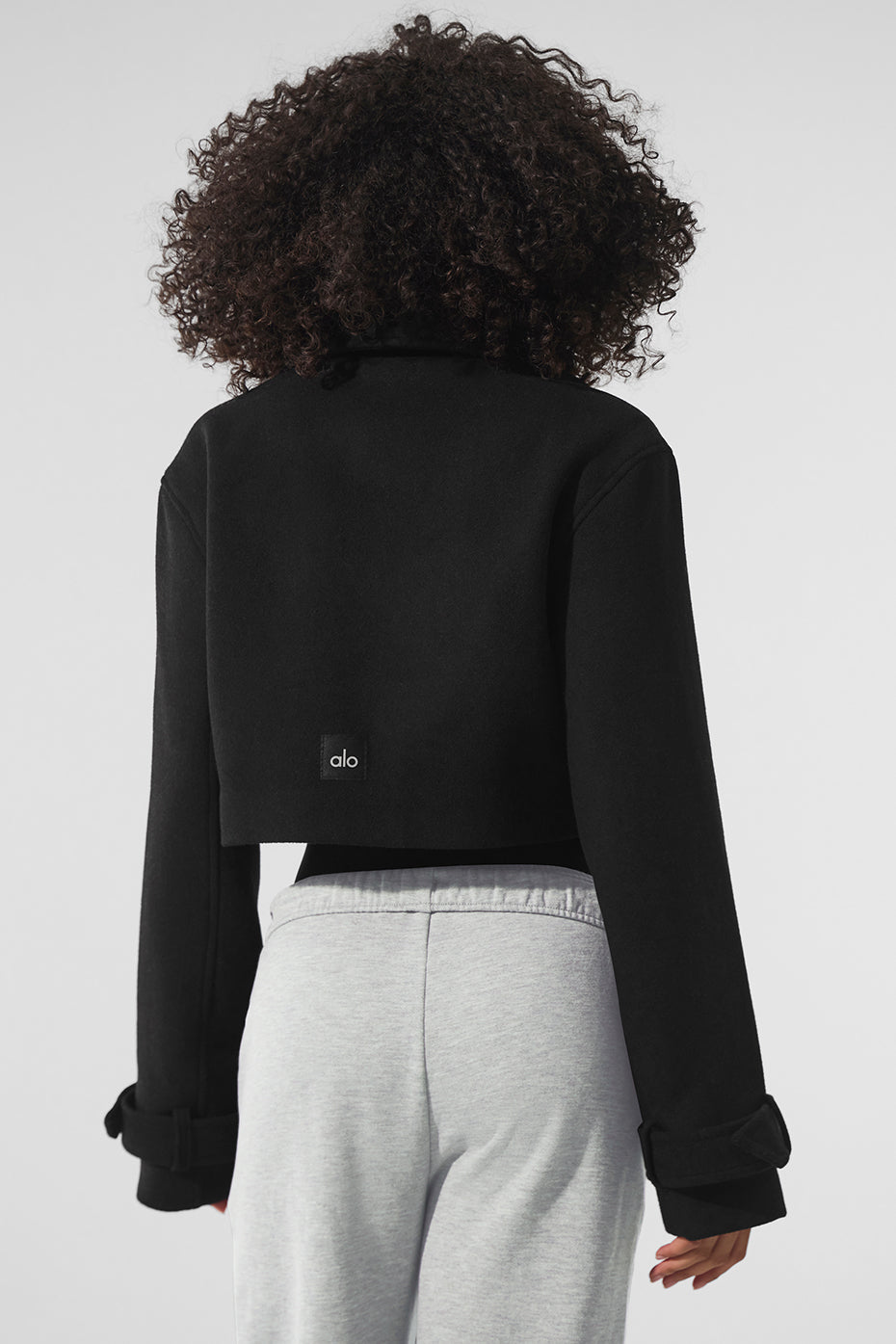 Trench court Metro en laine - Noir