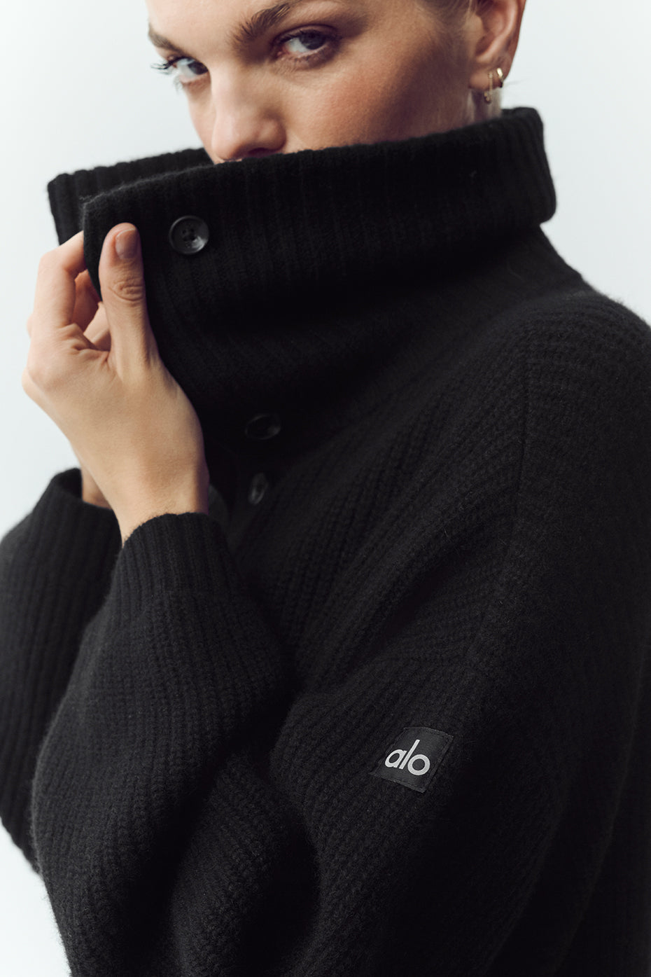Cardigan long Northstar en cachemire - Noir