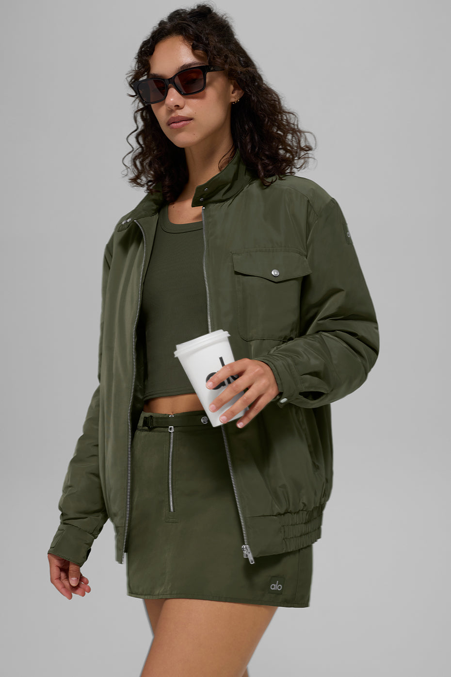 Blouson aviateur Work It - Olive verte
