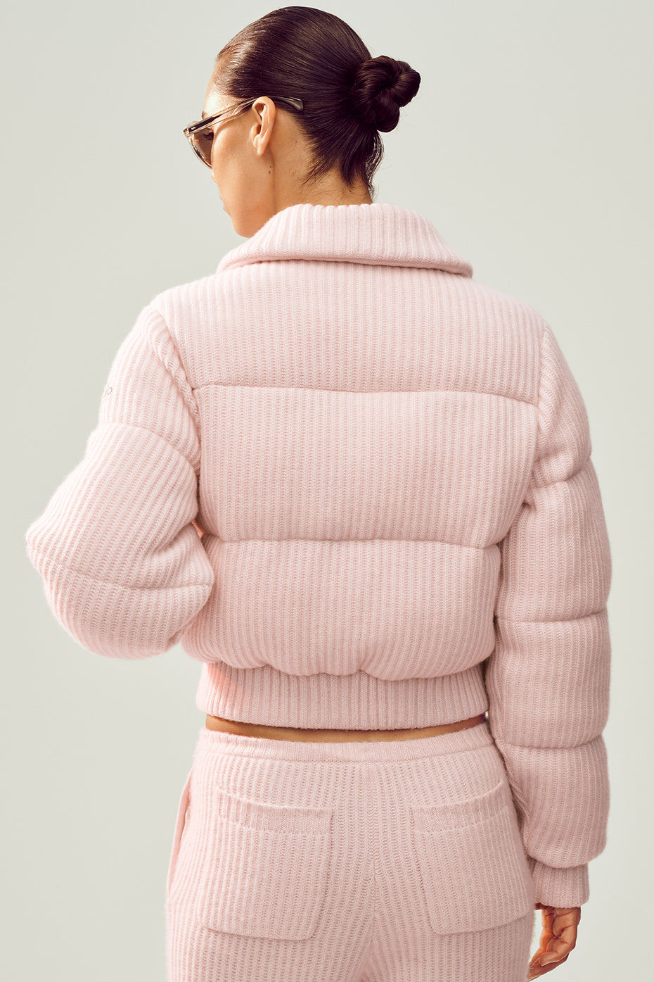 Doudoune en maille Northstar en cachemire - Rose givré