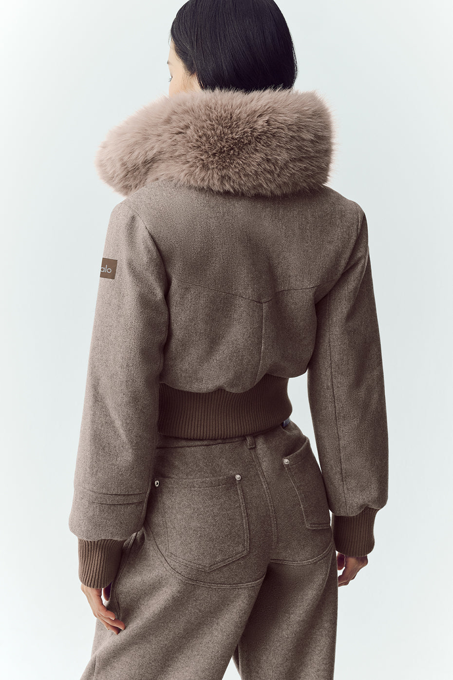 Veste Bunny Slope en laine mélangée - Cacao alpin chiné
