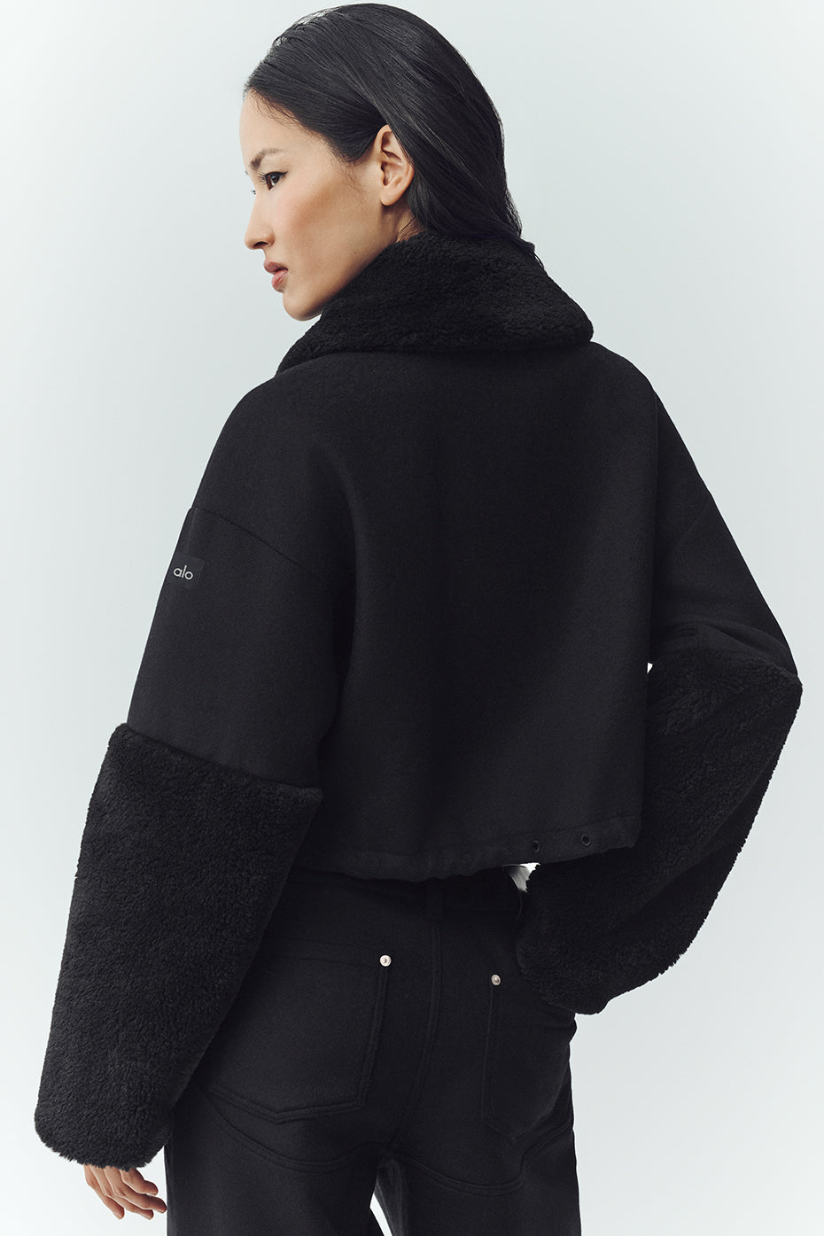 Blouson aviateur Nightfall en laine mélangée - Noir