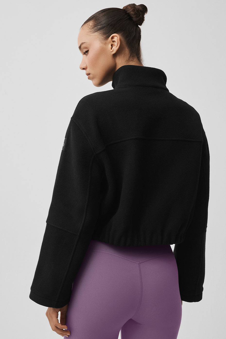 Veste City Girl en laine double face - Noir