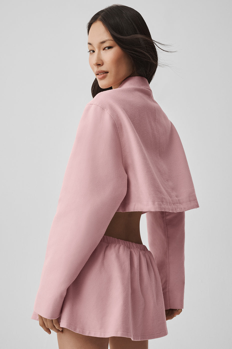 Veste courte entièrement zippée Fan Favorite - Rose vintage