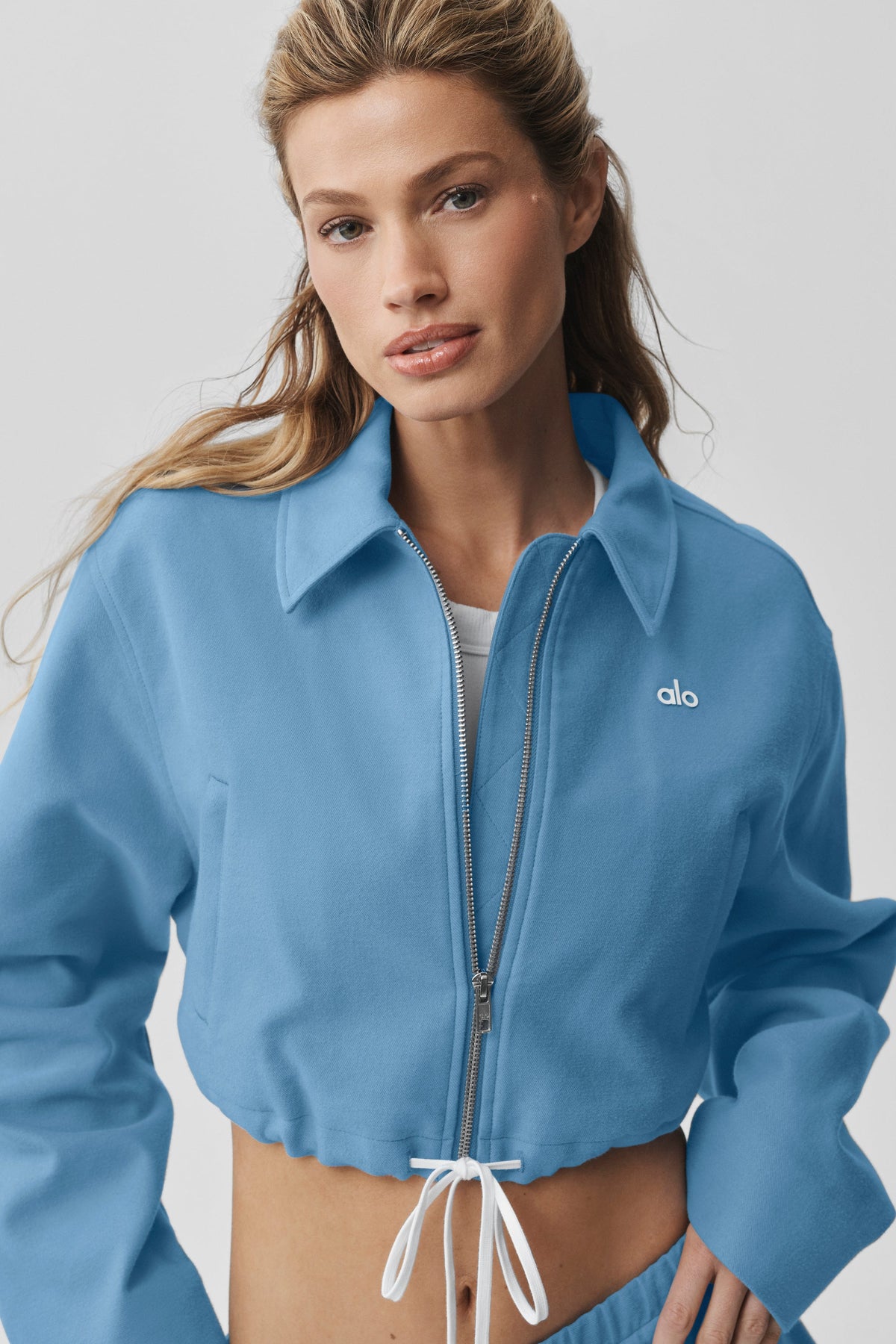 Veste courte entièrement zippée Fan Favorite - Bleu Californie