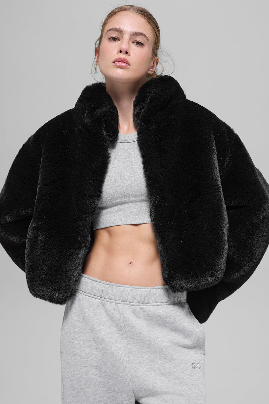 Veste Allure en fausse fourrure - Noir