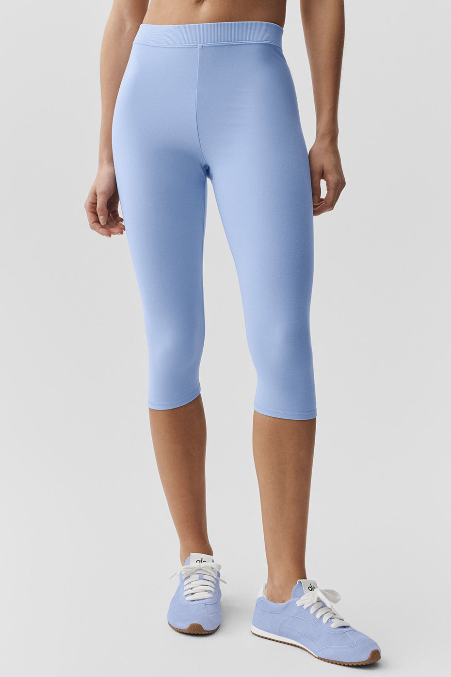 Legging corsaire taille haute Alosoft Iconic 90's - Bleu Provence clair