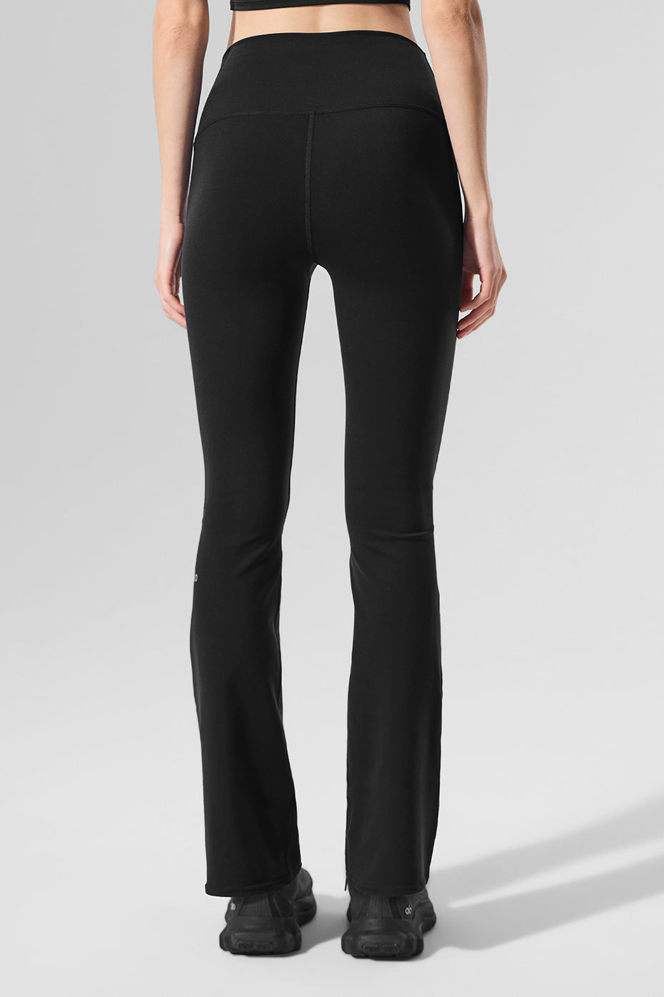 Legging taille haute Airbrush à coupe évasée (court) - Noir