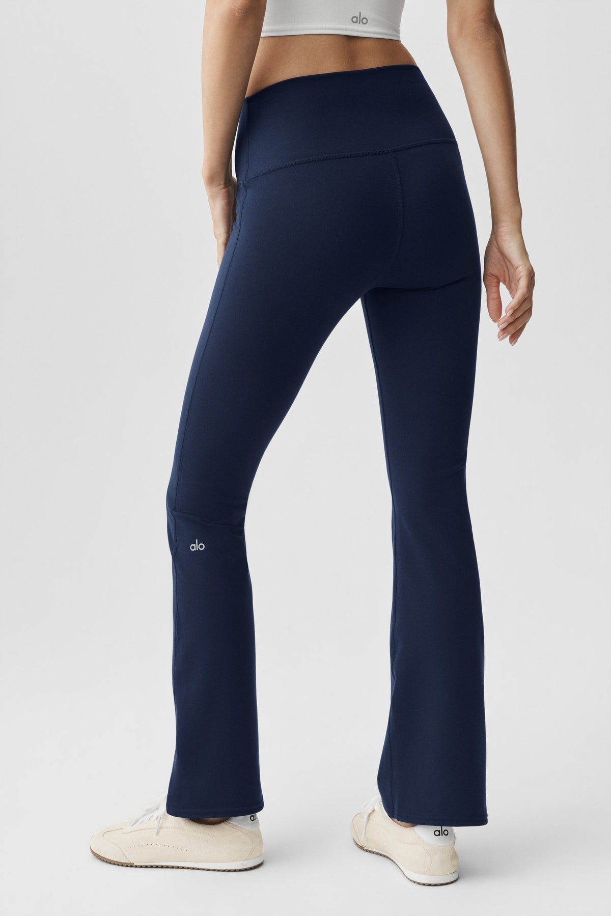 Legging taille haute Airbrush à coupe évasée (standard) - Bleu marine