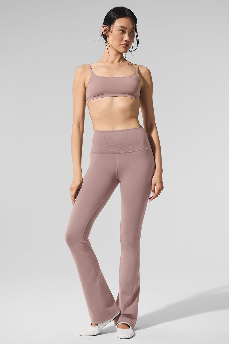 Legging taille haute Airbrush à coupe évasée (standard) - Taupe