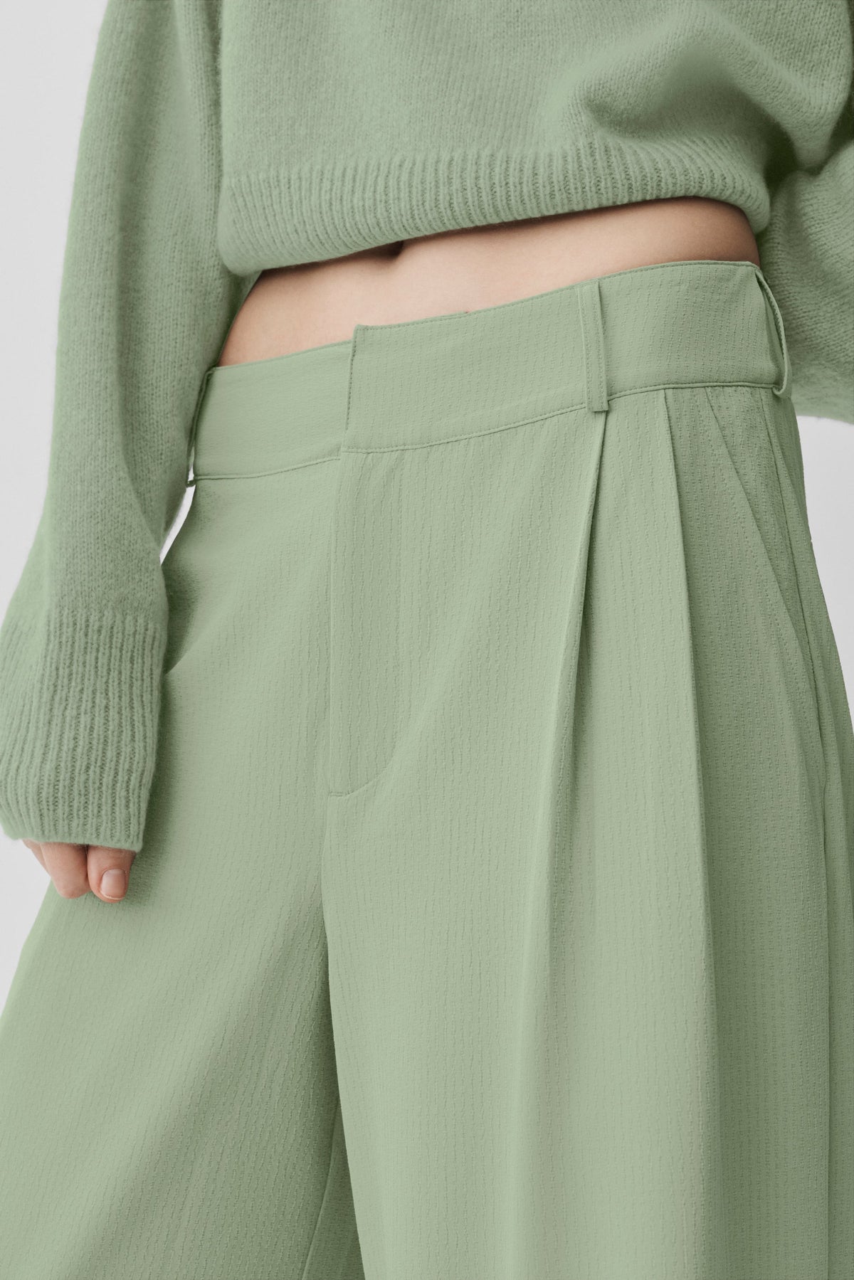 Pantalon taille haute Dreamscape (long) - Herbe des dunes
