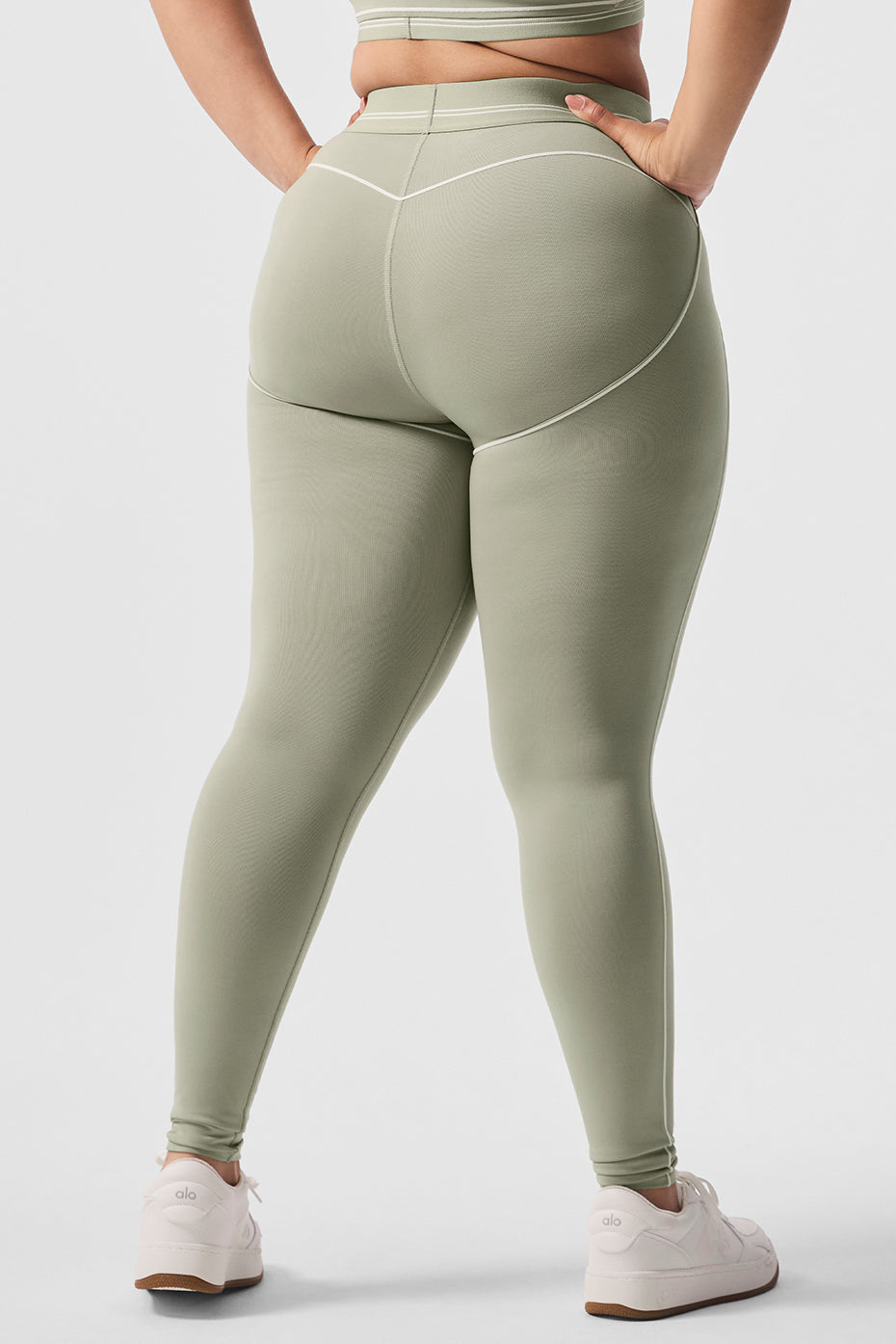 Legging taille haute Airbrush Heart Throb - Calcaire/Blanc