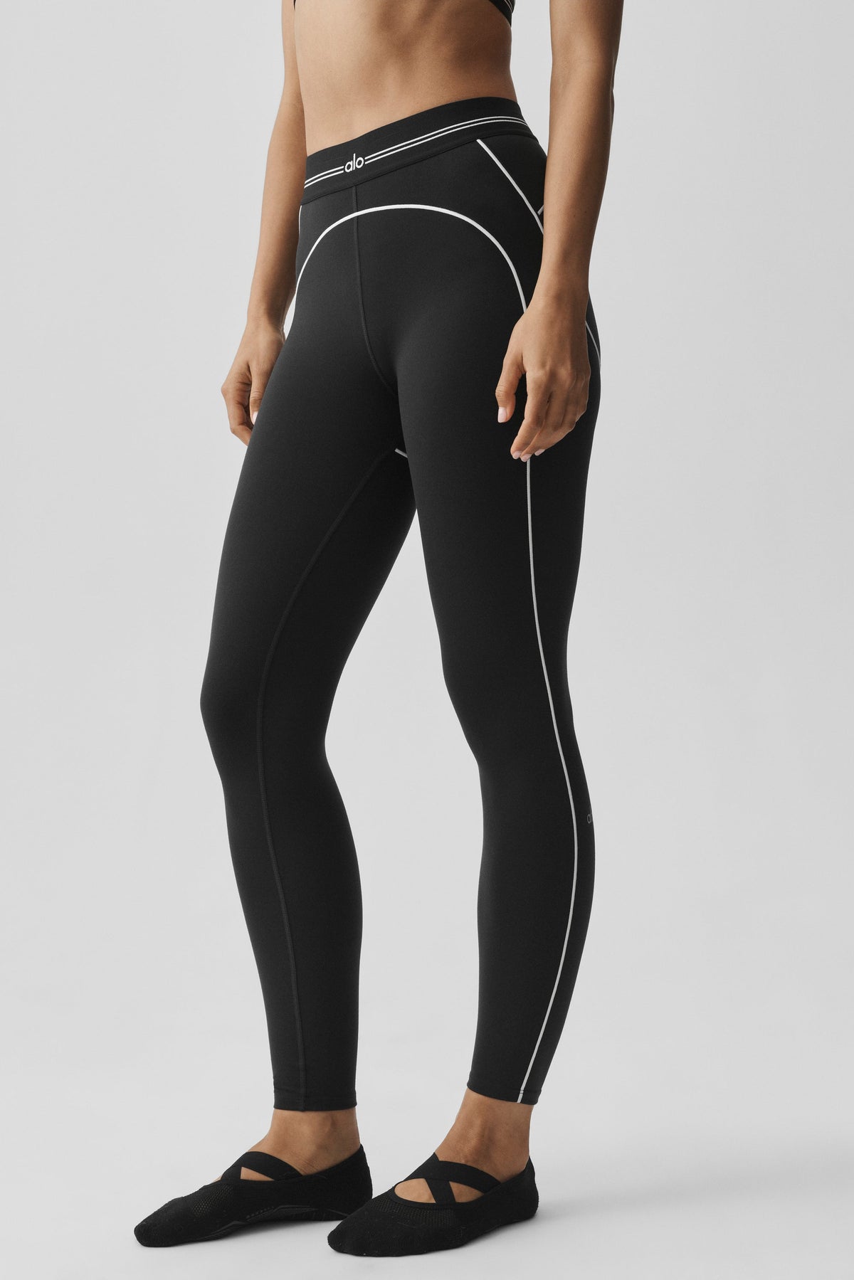 Legging taille haute Airbrush Heart Throb - Noir/Blanc
