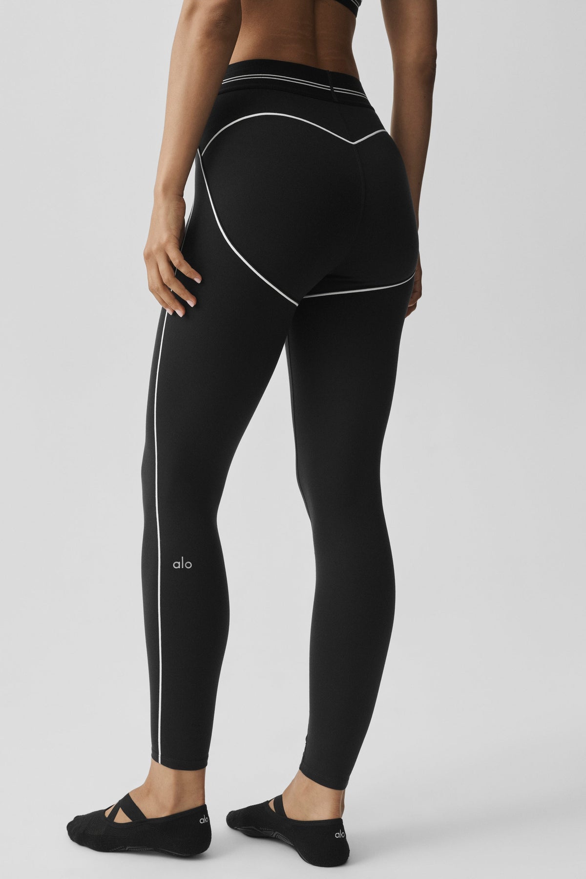 Legging taille haute Airbrush Heart Throb - Noir/Blanc