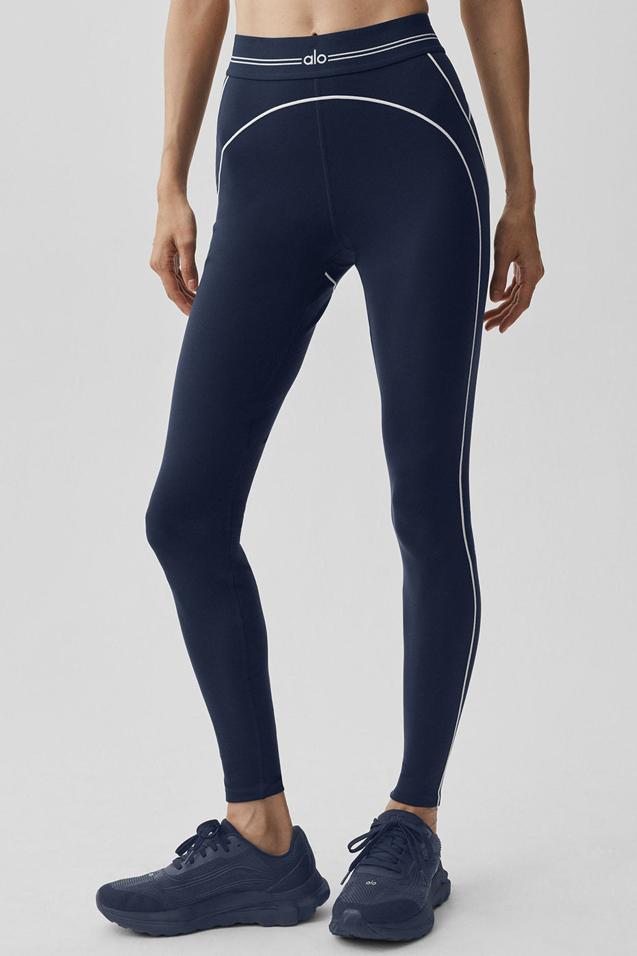Legging taille haute Airbrush Heart Throb - Bleu marine/Blanc