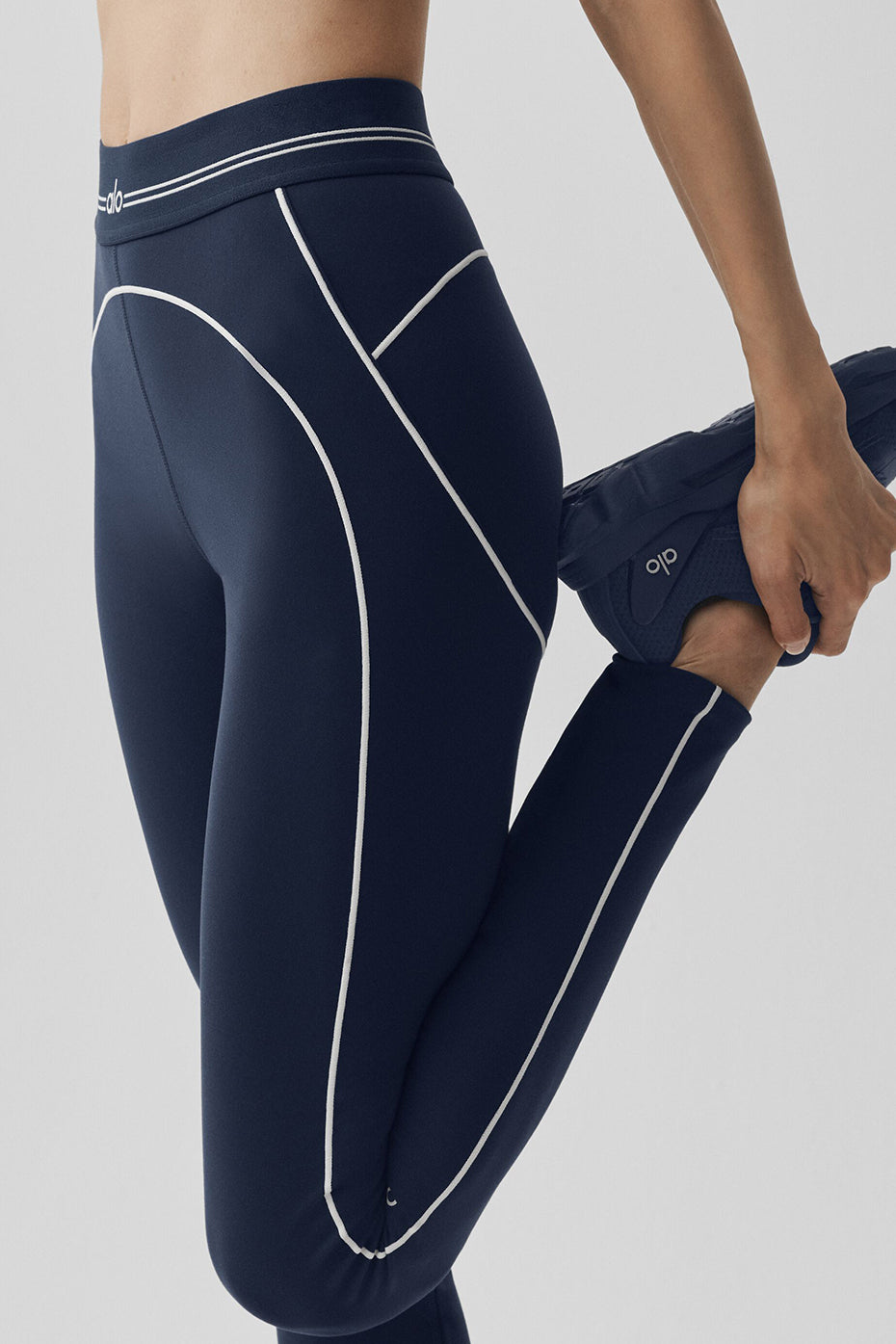 Legging taille haute Airbrush Heart Throb - Bleu marine/Blanc