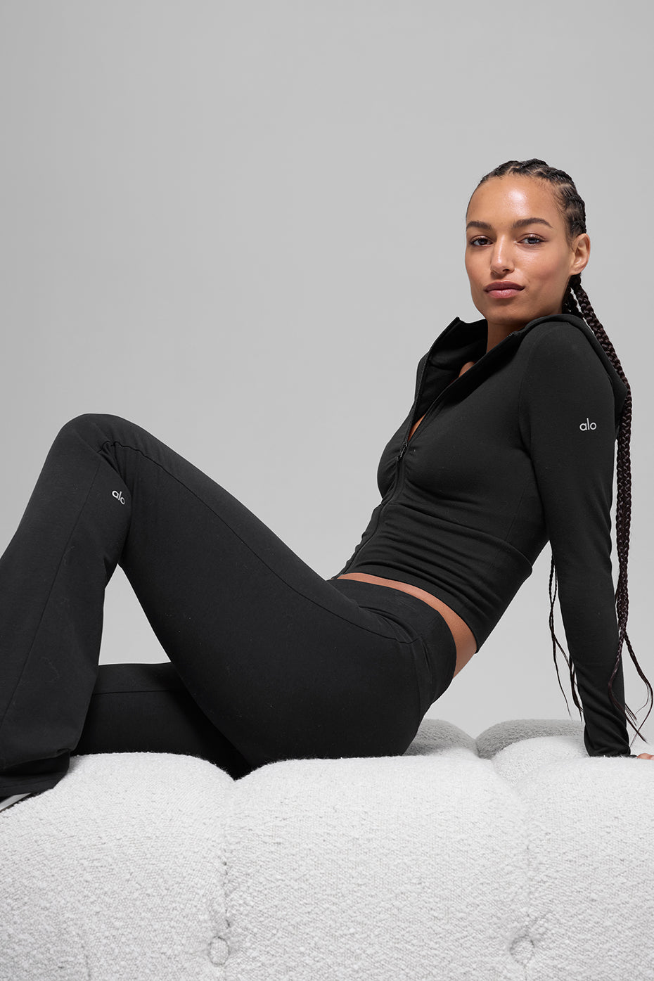 Pantalon de jogging Sway à coupe évasée - Noir