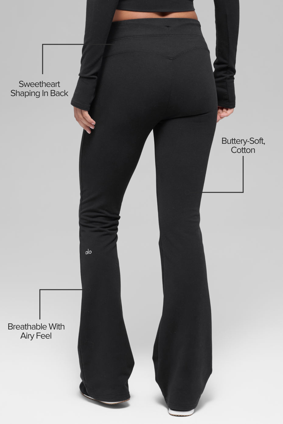 Pantalon de jogging Sway à coupe évasée - Noir
