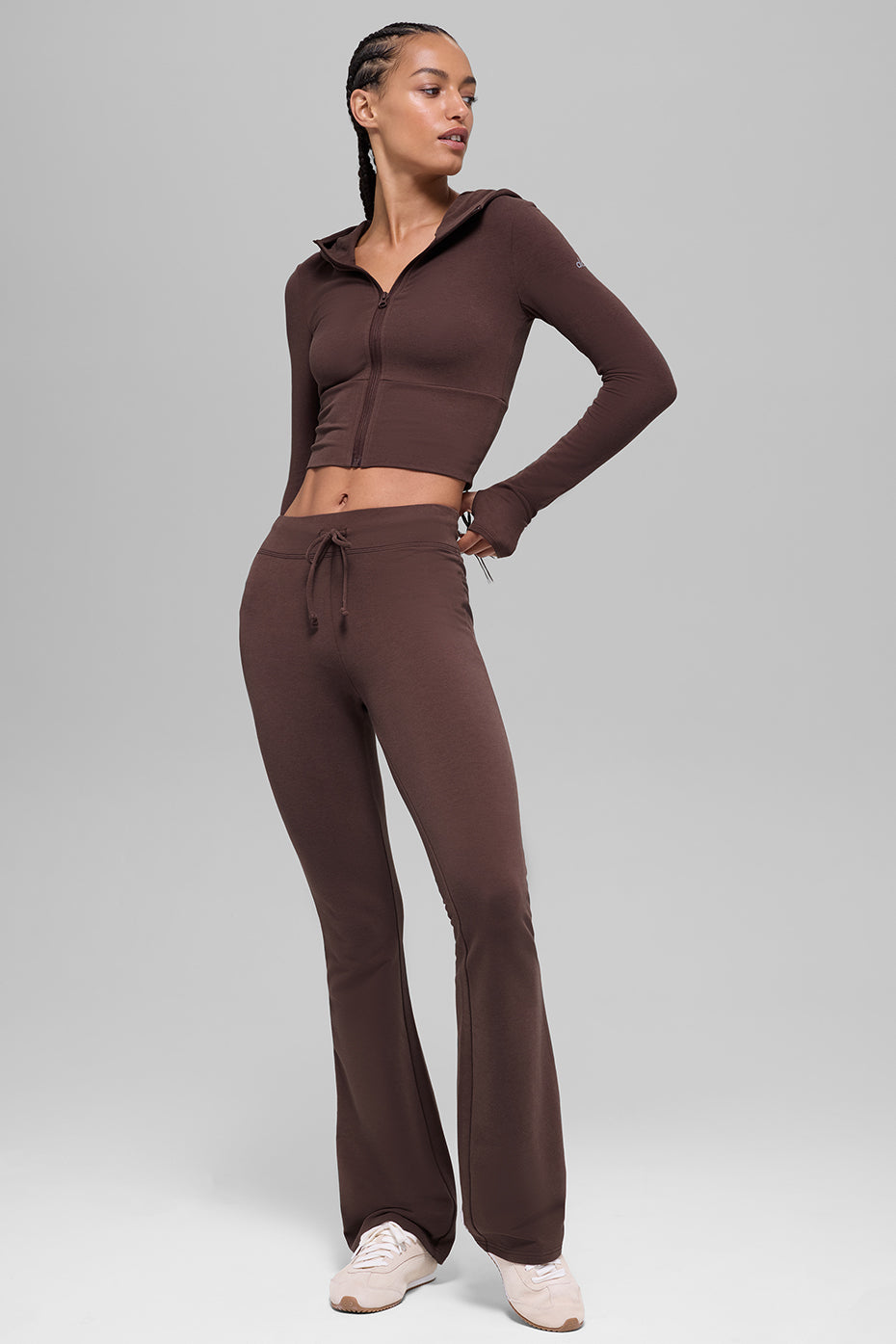 Pantalon de jogging Sway à coupe évasée - Brun pierre