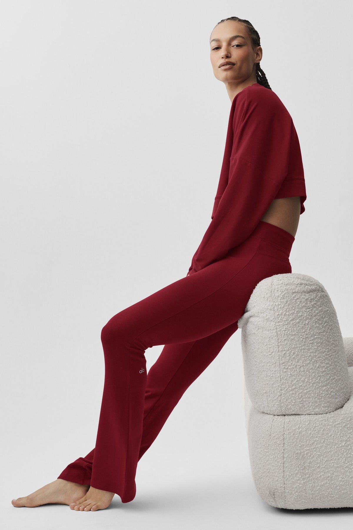 Pantalon de jogging Sway à coupe évasée - Rouge romance d’été