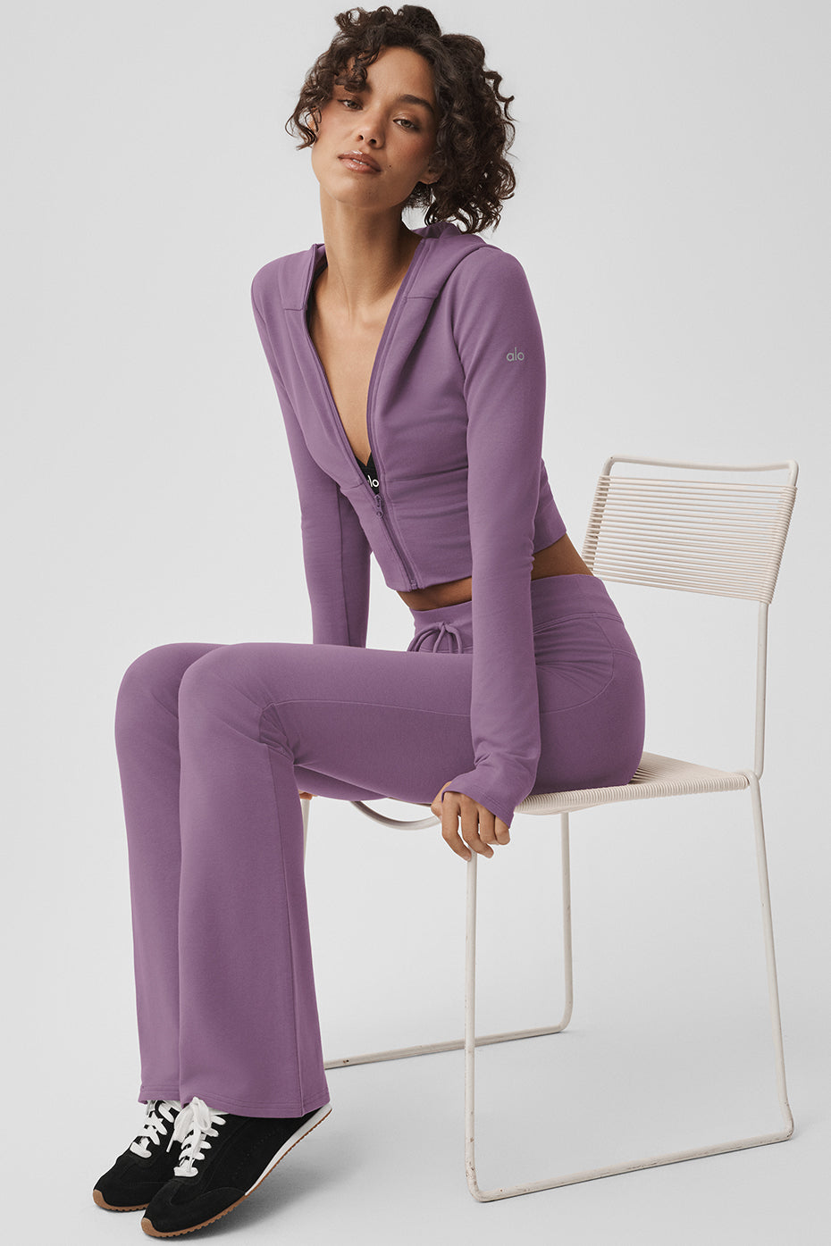 Pantalon de jogging Sway à coupe évasée - Baiser de prune