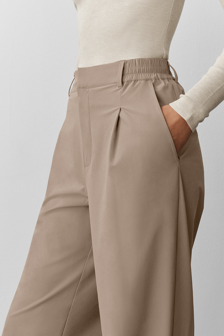 Pantalon taille haute Pursuit (long) - Gravier