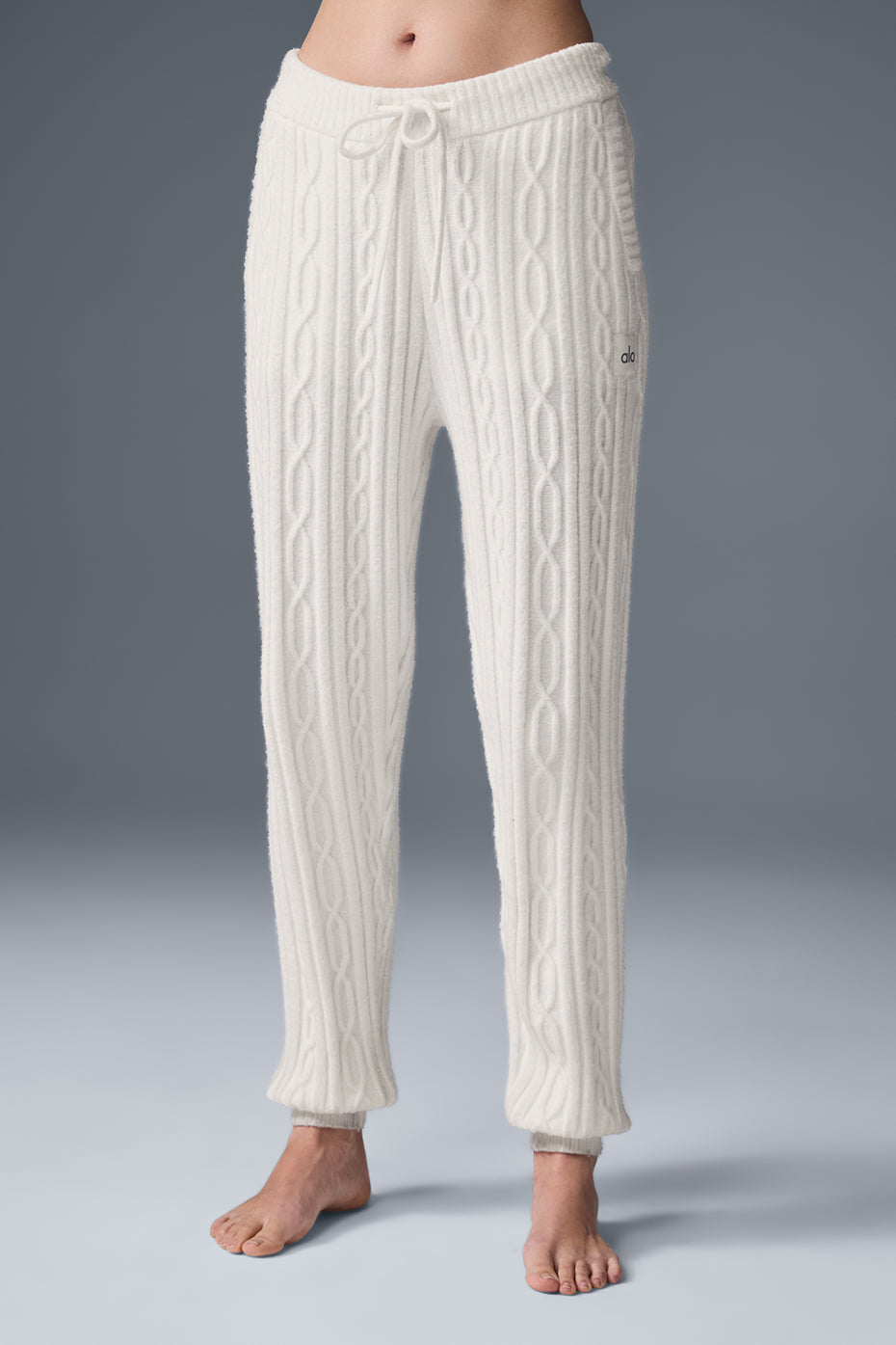 Pantalon Winter Bliss en maille torsadée - Ivoire