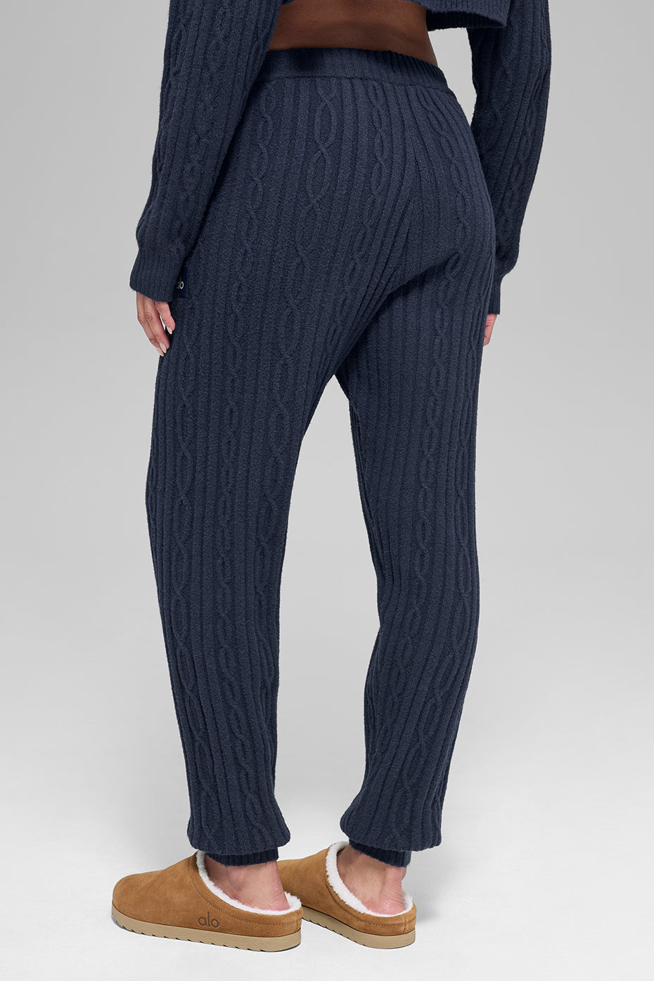 Pantalon Winter Bliss en maille torsadée - Bleu marine