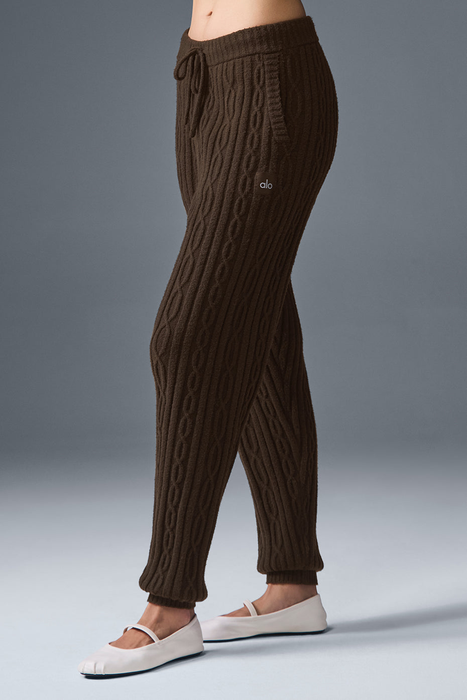 Pantalon Winter Bliss en maille torsadée - Espresso