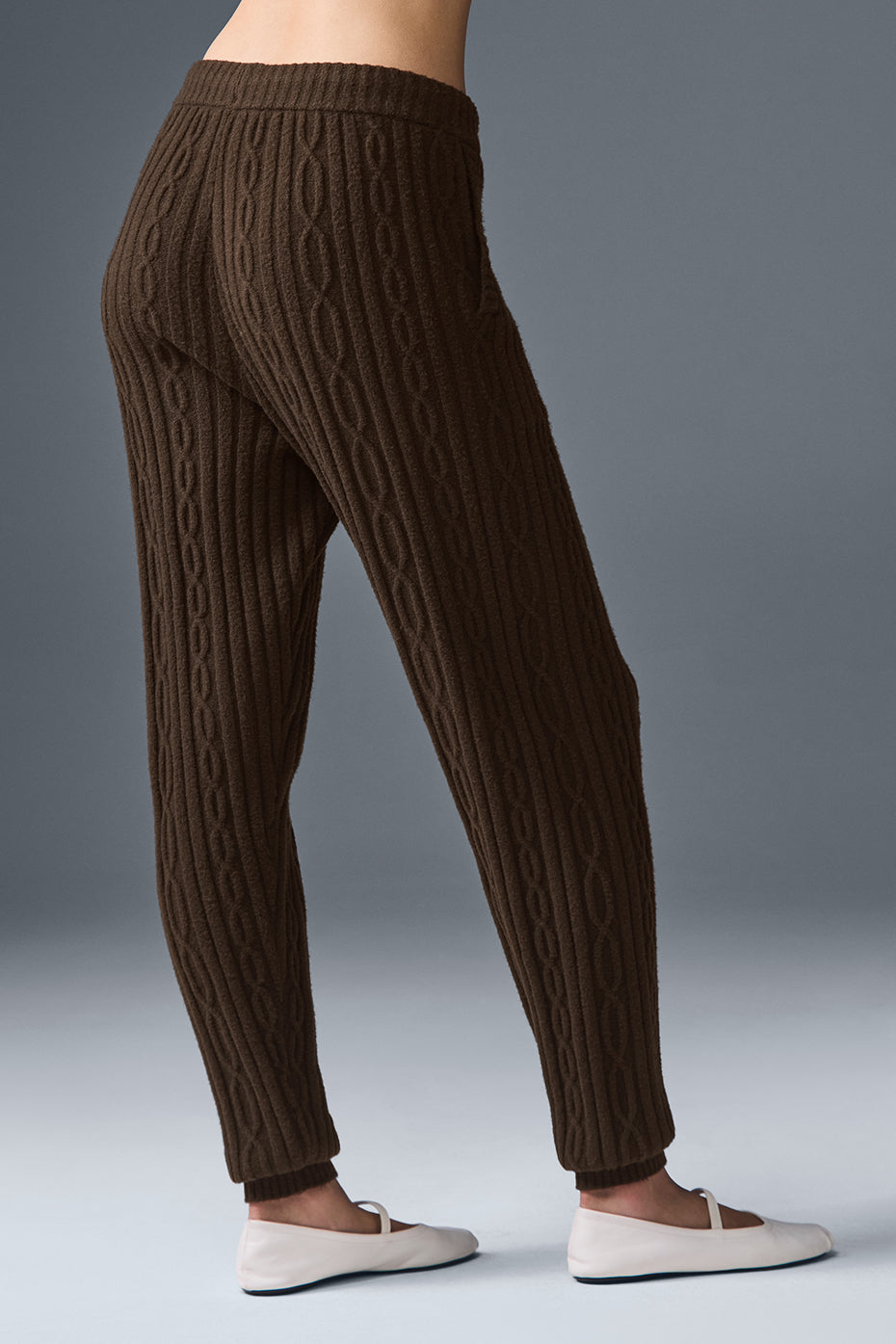 Pantalon Winter Bliss en maille torsadée - Espresso