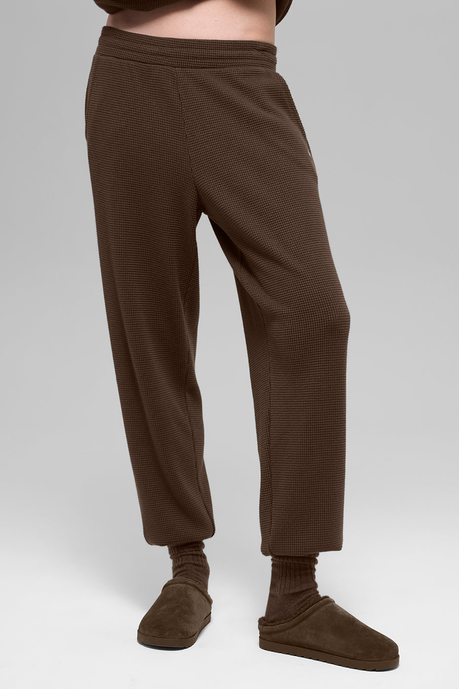 Pantalon de jogging Weekend Escape en maille gaufrée - Espresso