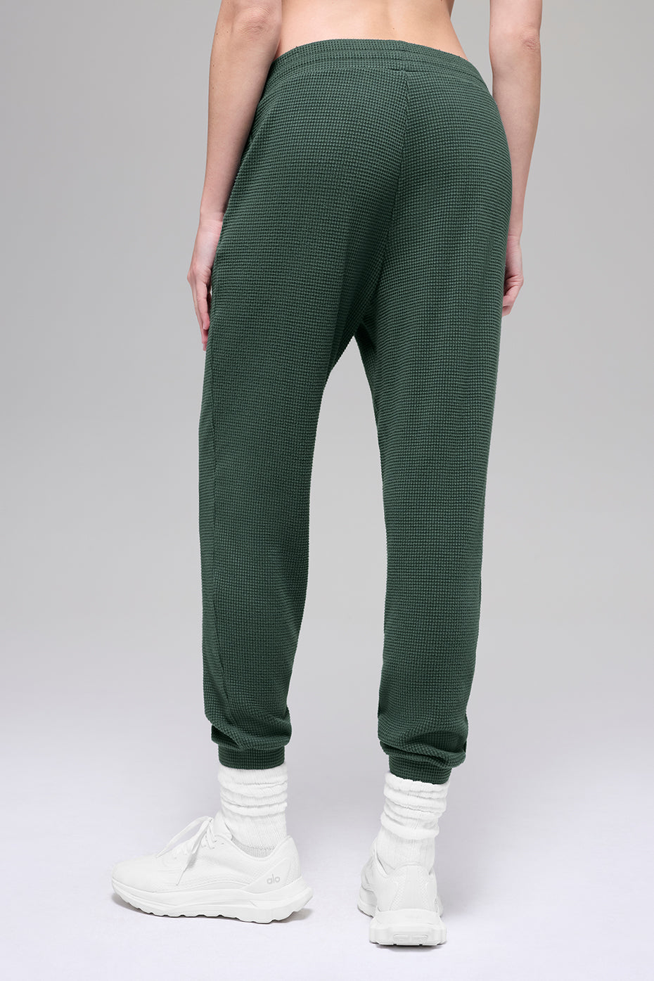 Pantalon de jogging Weekend Escape en maille gaufrée - Vert trèfle