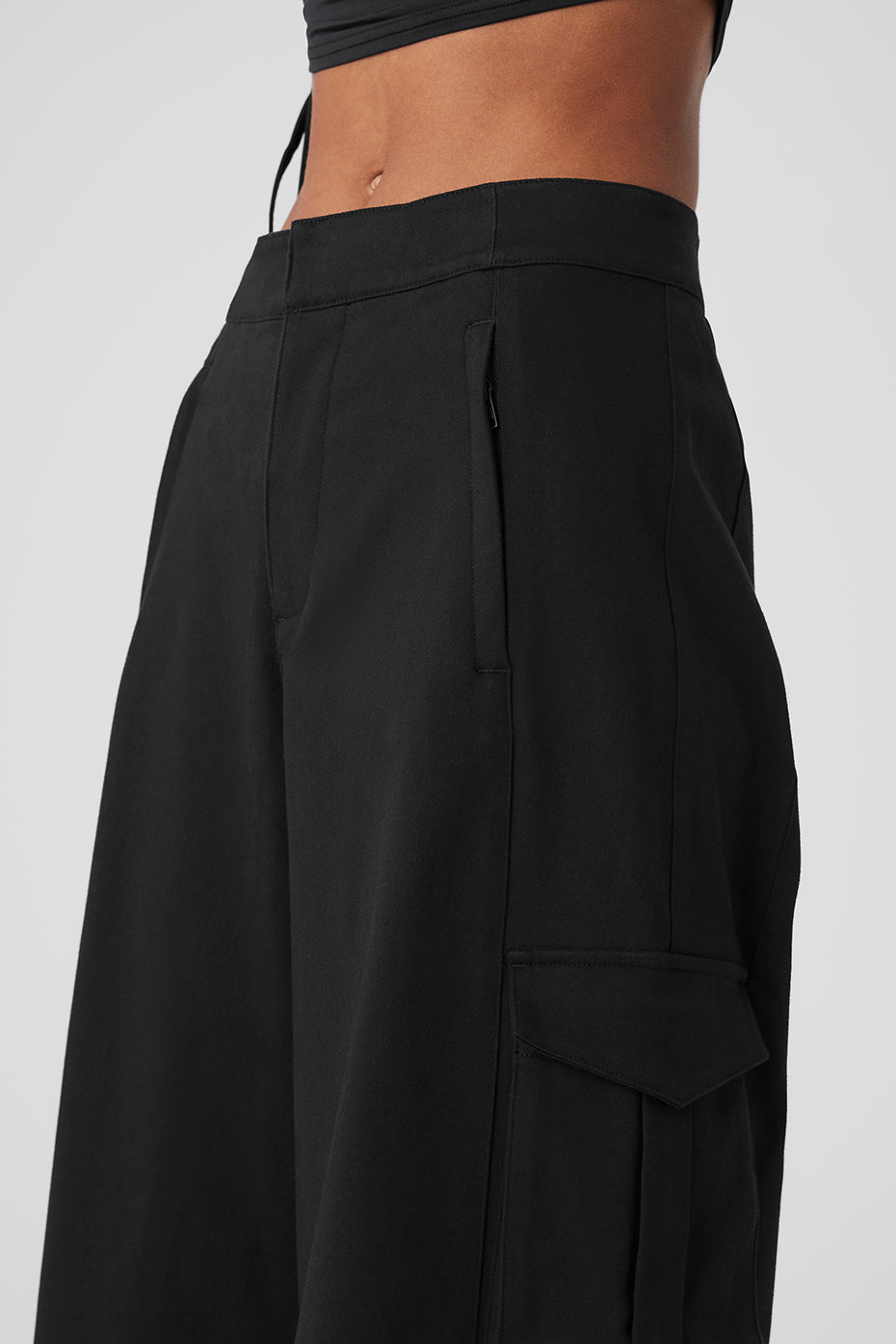 Pantalon cargo large Show Off (long) - Noir