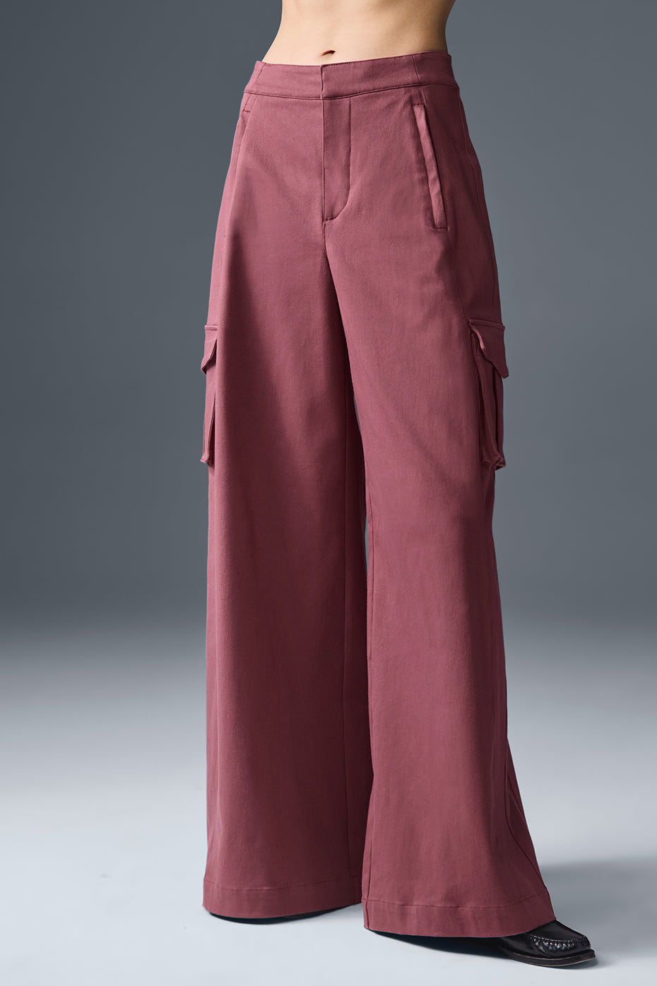 Pantalon cargo large Show Off (long) - Bordeaux truffe