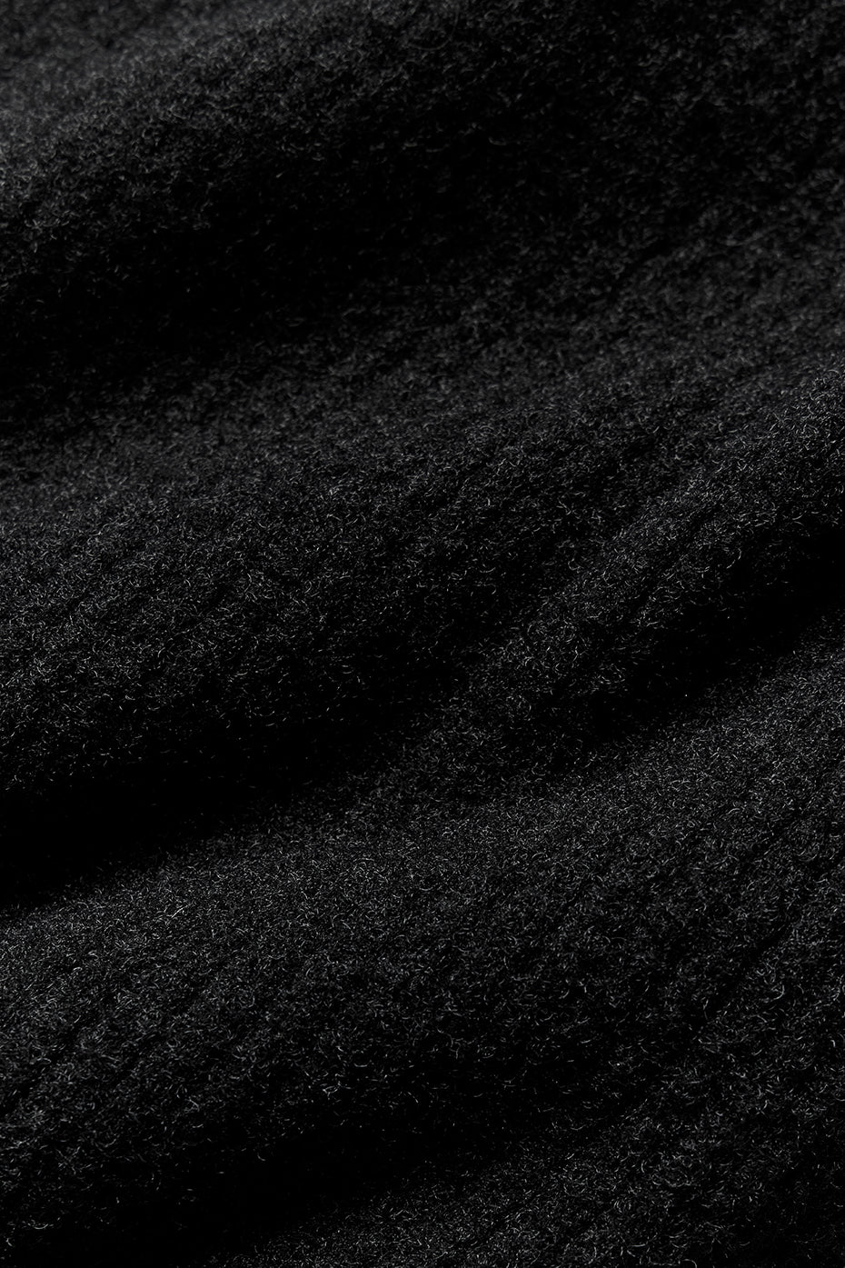 Pantalon large taille haute Snuggle Up en maille - Noir