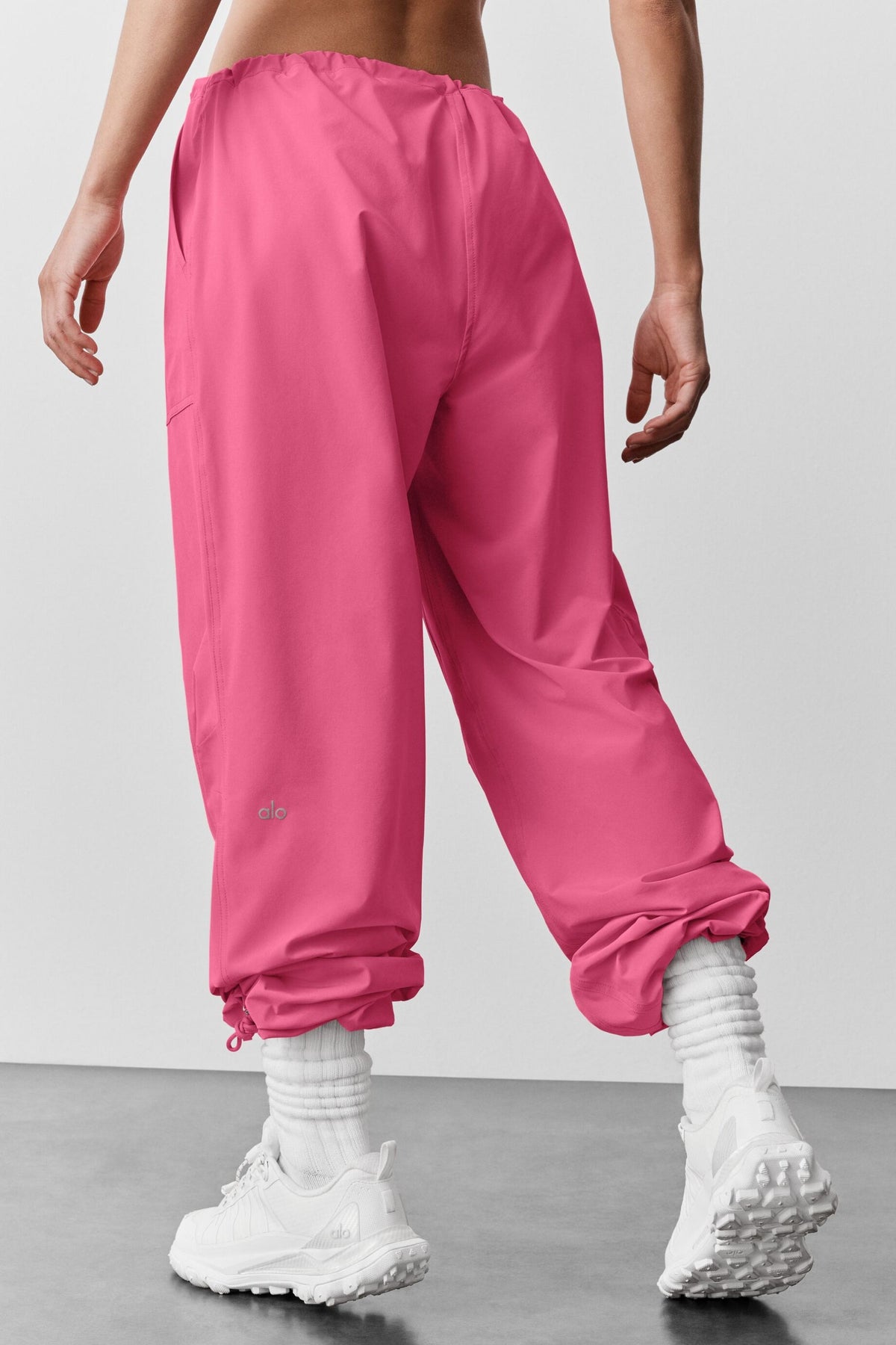 Pantalon cargo taille basse Megastar - Rose paradis