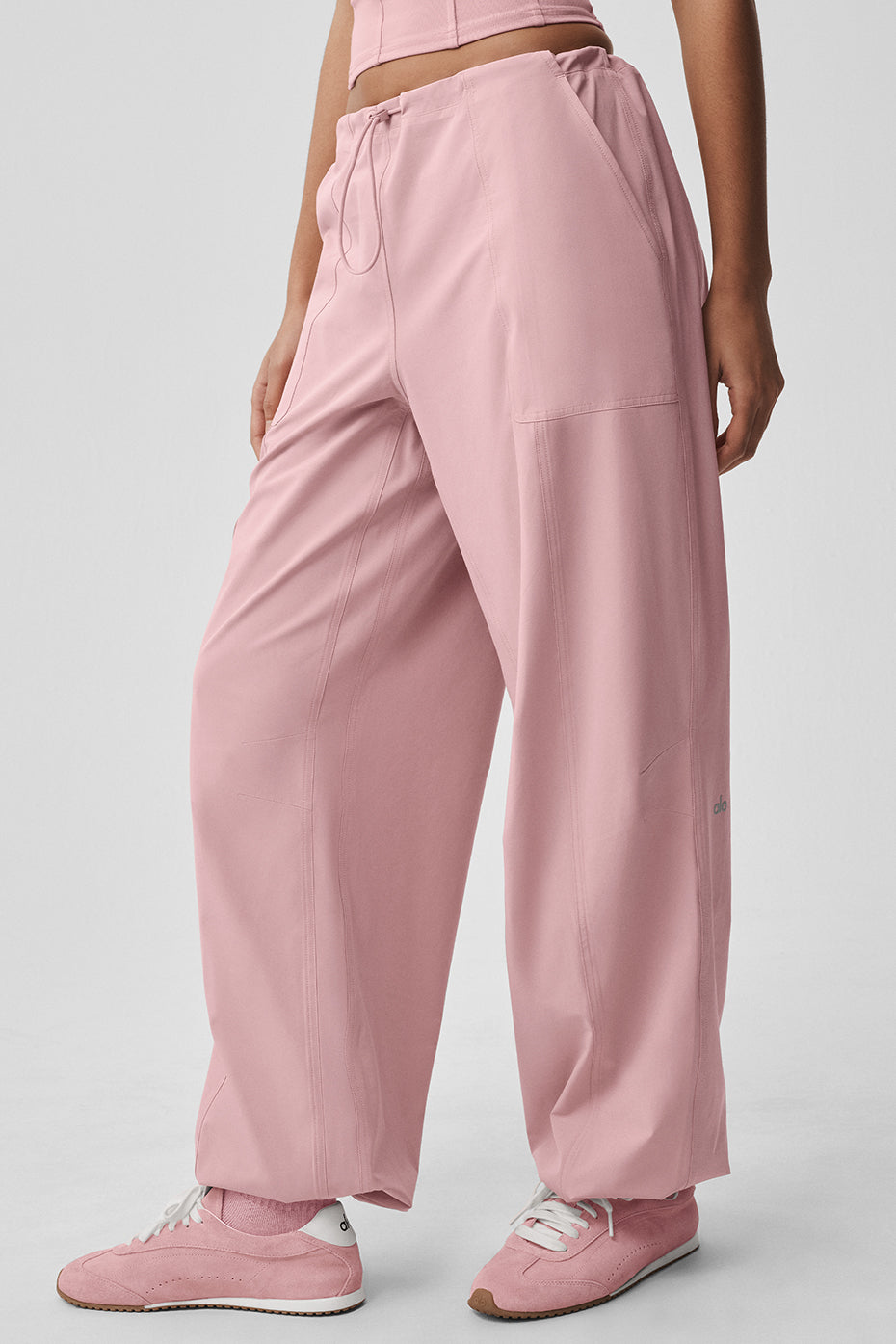 Pantalon cargo taille basse Megastar - Rose vintage