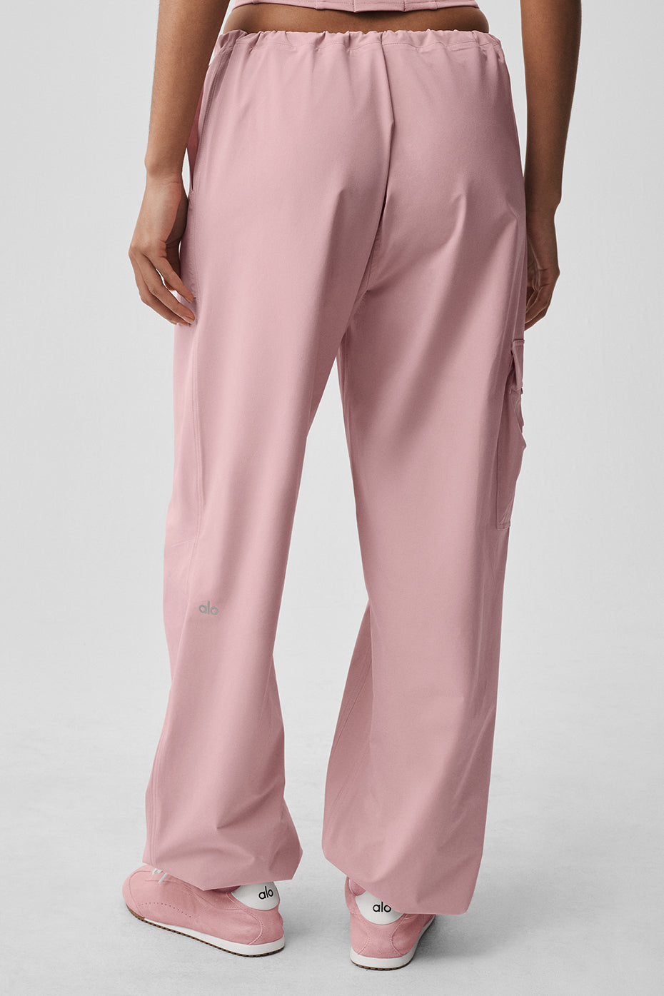 Pantalon cargo taille basse Megastar - Rose vintage