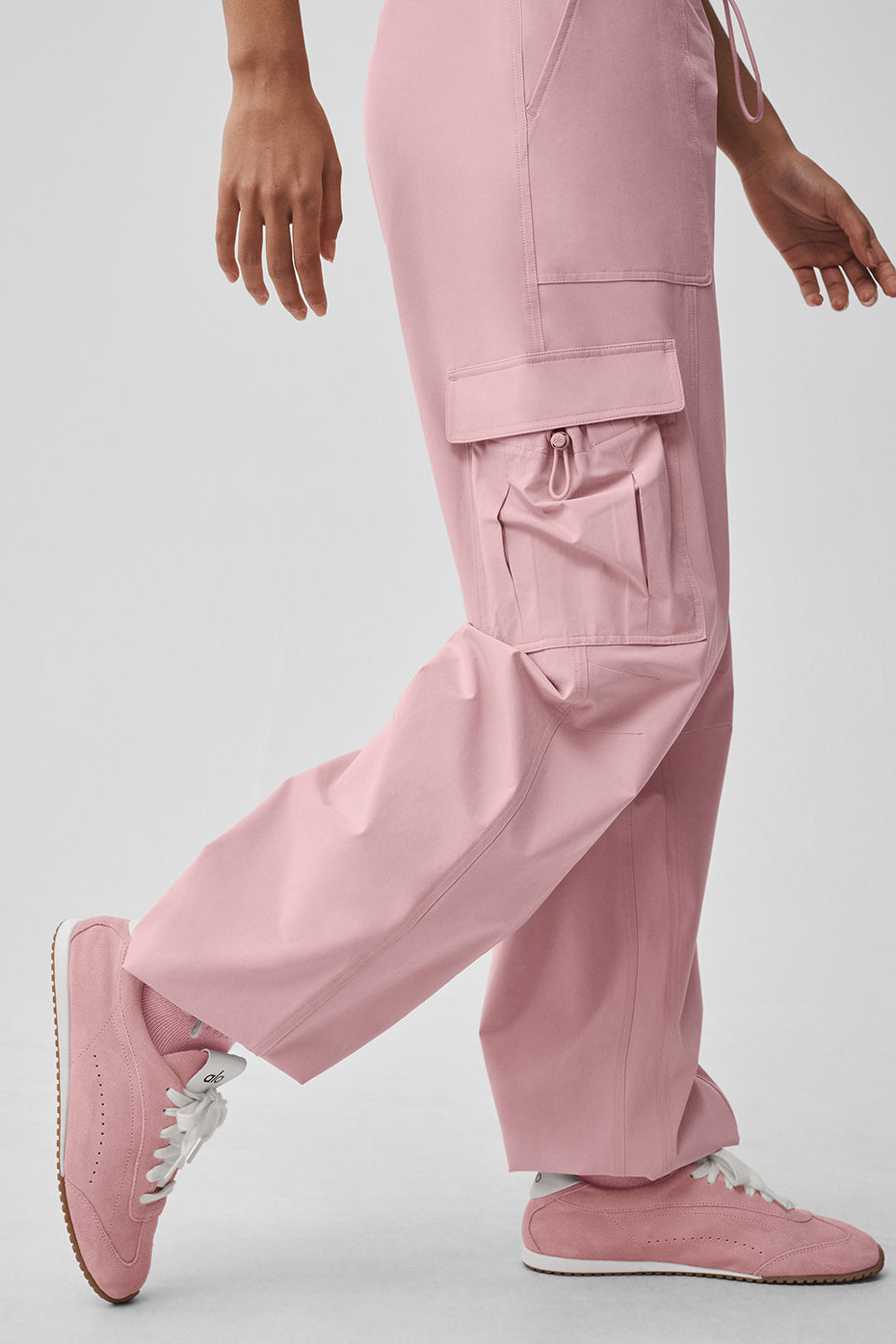 Pantalon cargo taille basse Megastar - Rose vintage