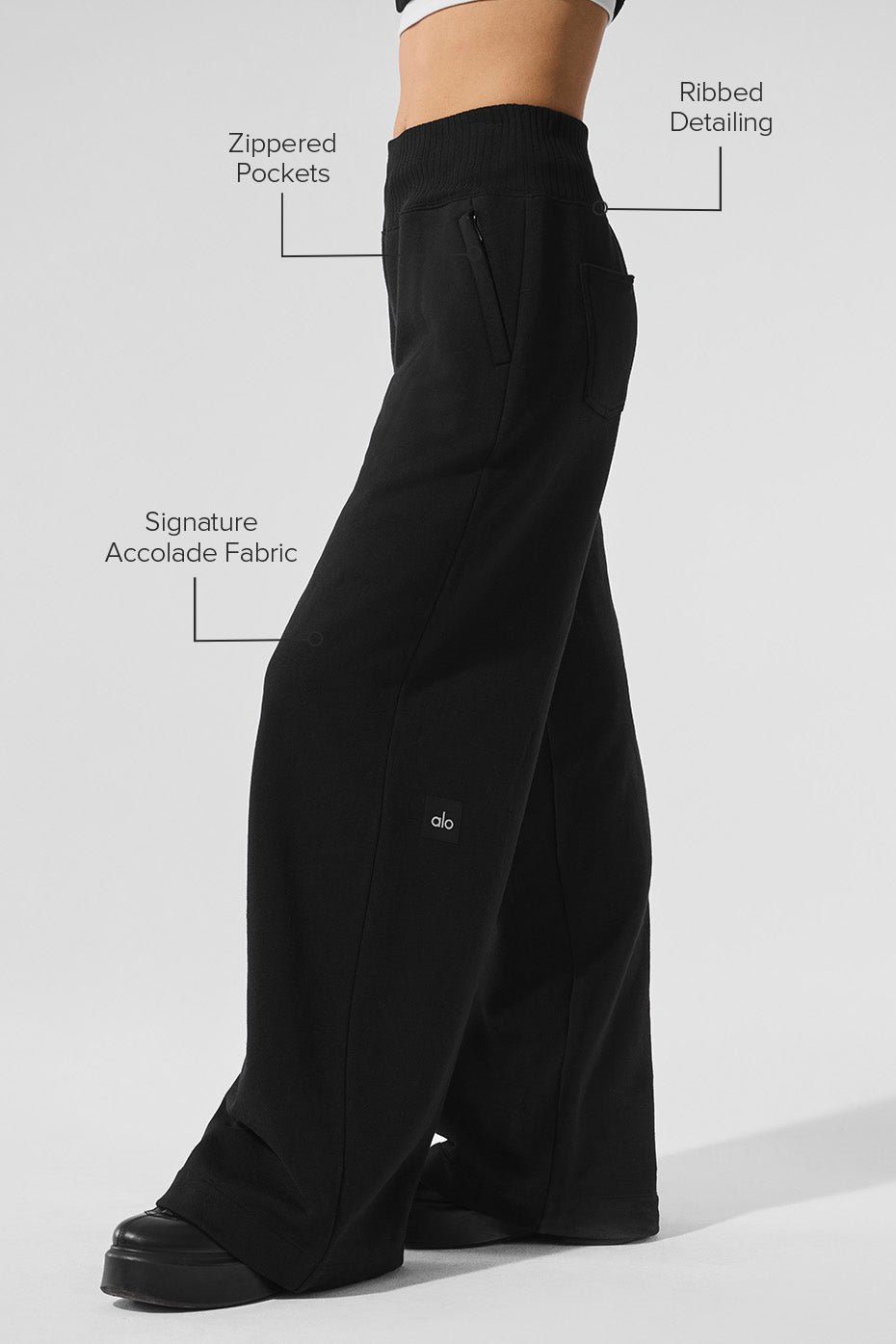 Pantalon de jogging large Serenity - Noir
