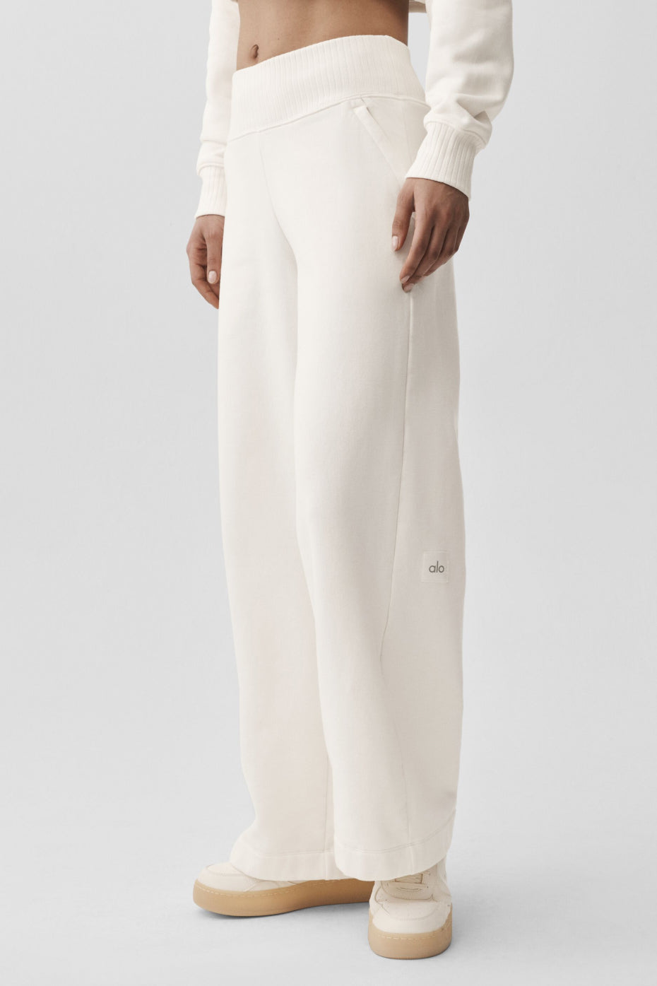 Pantalon de jogging large Serenity - Ivoire