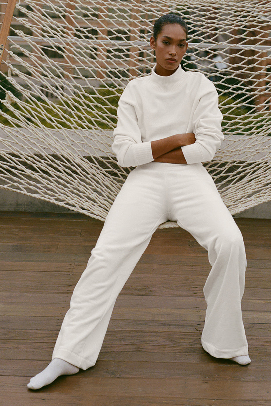 Pantalon de jogging large Serenity - Ivoire
