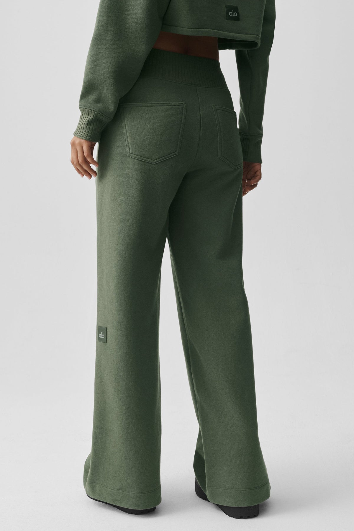 Pantalon de jogging large Serenity - Vert bambou