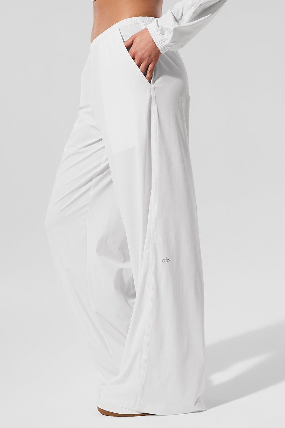 Pantalon large Breezy (long) - Blanc