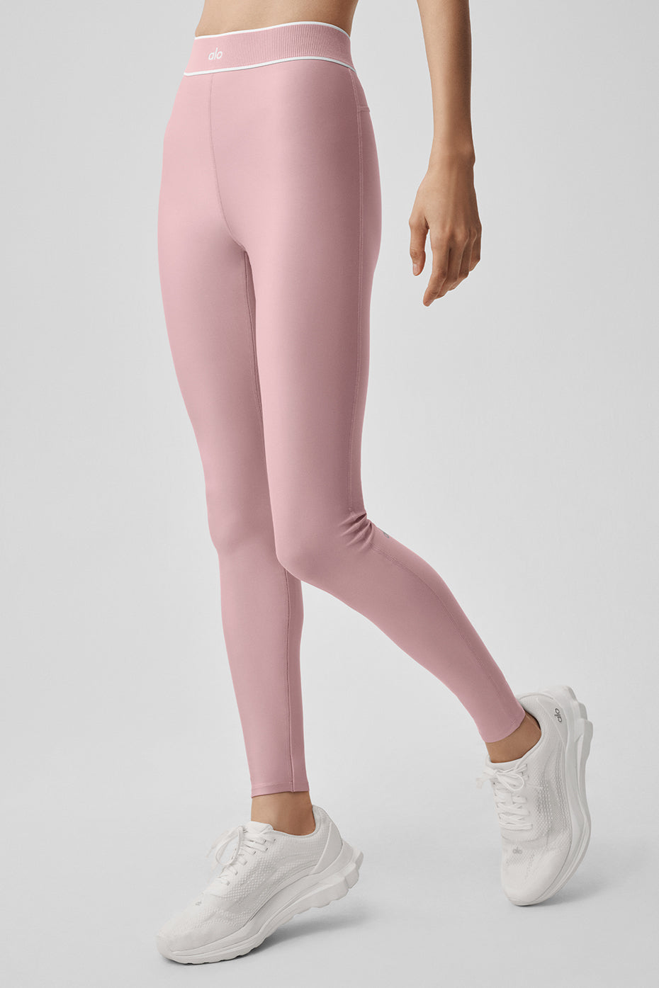 Legging taille haute Airlift Alignment - Rose vintage/Blanc