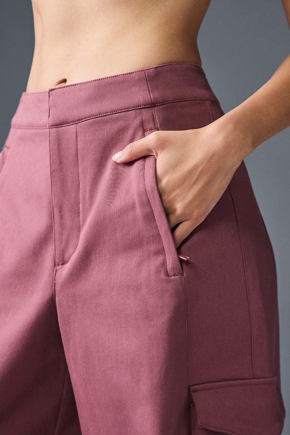 Pantalon cargo large Show Off (standard) - Bordeaux truffe