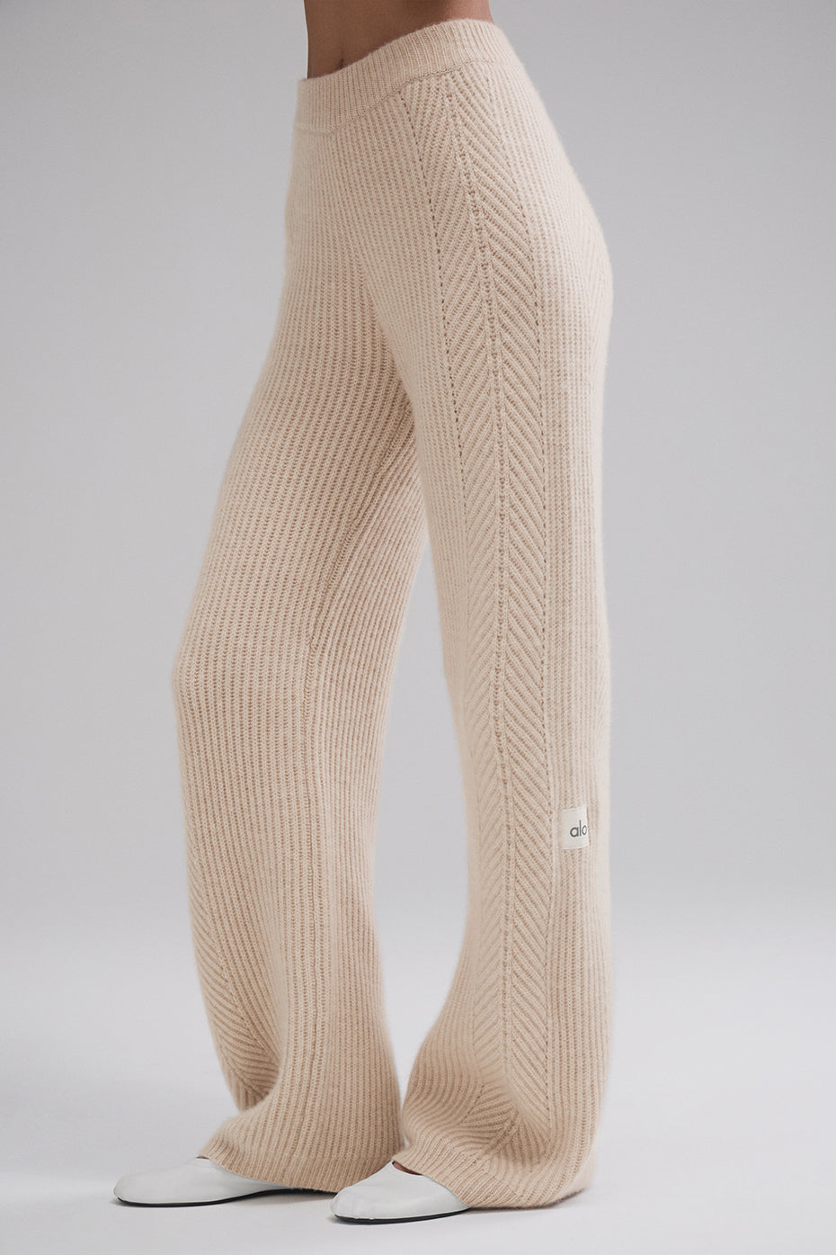 Pantalon large Winter Magic en cachemire - Bouleau chiné